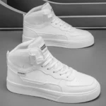 Men's High-Top Casual Versatile Basketball Sneakers White Skate Shoes Fashionable All-Match Sport Footwear - Image 16