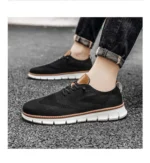 Men's Breathable Sports Shoes Low Cut Casual Slip-On Sneakers Comfortable Lightweight Anti-Slip Mesh Upper Running Shoes - Image 25