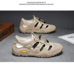 Simple Outdoor Men Walking Sneakers Solid Tone Soft Insole Breathable Upper Shock Absorbing Flat Casual Sports Shoes - Image 23