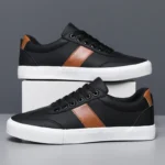 2025 New Men's Two-Tone Skate Sneakers Breathable Low-Top Casual Shoes Trendy  Athletic Footwear for Youth Students Streetwear