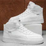 Men's High-Top Casual Versatile Basketball Sneakers White Skate Shoes Fashionable All-Match Sport Footwear - Image 2