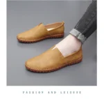 Jumpmore New style casual handmade moccasins Leather loafers Men Driving Shoes Size 39-48 - Image 32