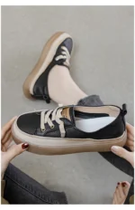 GKTINOO Women Sneakers Big Size 2026 Spring New Genuine Leather Loafers Women Casual Lace-up Women's Nurse Shoes - Image 13