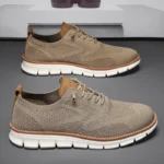 Men's Breathable Sports Shoes Low Cut Casual Slip-On Sneakers Comfortable Lightweight Anti-Slip Mesh Upper Running Shoes - Image 4