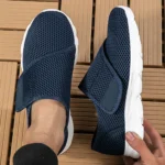 Women's Mesh Slip - on Sneakers with Velcro Closure: Lightweight, Comfortable for Daily Wear - Image 14
