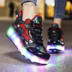 children's flashing roller skates outdoor recreational sports shoes wheel shoes boy girls skate sneakers - Image 2