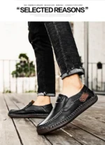 Mens Loafers Breathable Slip on Italian Driving Shoes Chaussure Homme Genuine Leather Men Handmade Casual Shoes - Image 14