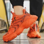 Men's Outdoor Running Sneakers - Comfortable and Breathable Design, Fashionable Lace-Up Sports Style, Versatile and Trendy - Image 8