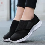 Women's Mesh Slip - on Sneakers with Velcro Closure: Lightweight, Comfortable for Daily Wear - Image 4