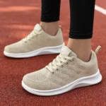 Women's Wide-Toe Sneakers, Thick-Soled, Lightweight, Breathable Casual Walking Shoes, Extra Wide and Loose Fit for Commuting and Work