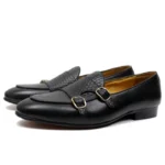 Men's Genuine Leather Loafers Metal Buckle Monk Shoes Casual Business Dress Gentleman Wedding Party Formal Shoes - Image 8