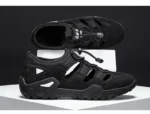 Simple Outdoor Men Walking Sneakers Solid Tone Soft Insole Breathable Upper Shock Absorbing Flat Casual Sports Shoes - Image 27