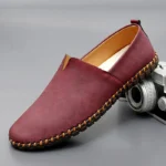 Jumpmore New style casual handmade moccasins Leather loafers Men Driving Shoes Size 39-48 - Image 11