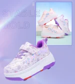 Children's Skateboard Shoes Walking Rolling Dual-Use Comfortable Wear-resistant Outdoor Roller Skate Sneakers Girls Boys 4 Wheel - Image 11