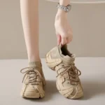 Women Platform Sneakers Lace Up Running Sports Shoes Soft Breathable Tennis Sneakers Casual Outdoor Comfortable Shoes For Female - Image 13