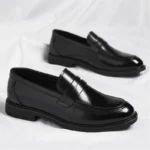 Men's Formal Leather Loafers Italian Style Slip-on  Stylish Elegant Business Shoes Comfortable Lightweight Office Dress Shoes - Image 12