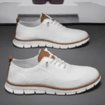 Men's Breathable Sports Shoes Low Cut Casual Slip-On Sneakers Comfortable Lightweight Anti-Slip Mesh Upper Running Shoes - Image 3