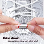 Install Simple Swivel Buckle Laces Automatic Shoelaces Without Ties Unisex Thick Rope Tennis Sneakers Shoelace Shoe Accessories - Image 3
