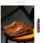 Mens Loafers Breathable Slip on Italian Driving Shoes Chaussure Homme Genuine Leather Men Handmade Casual Shoes - Image 12