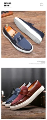 Newest 2025 Autumn Men Suede Leather Loafers Thick Sole Men Slip On Platform Black Party Shoes - Image 8