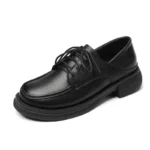 AIYUQI Genuine Leather Loafers Women 2024 Autumn New British Style Shoes Women Lace-up Casual Women Shoes - Image 7