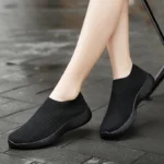 Women's Shoes Lightweight Breathable Mesh Slip-On Sneakers Black White Sport Running for Casual Party Fashion Ladies Shoes - Image 26