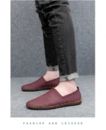 Fashion Casual Shoes Handmade Moccasins Leather Loafers Men Driving Shoes Size 39-48 - Image 36
