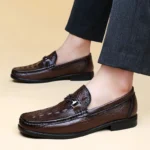 Summer Adult Loafers for Men Casual Footwear Mens Fashion Genuine Leather Shoes Wedding Business Dress Breathable Driving Shoes - Image 18