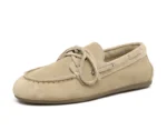 Smile Circle Boat Shoes Women Genuine Leather Loafers Moccasins Lace-up Flat Shoes - Image 11