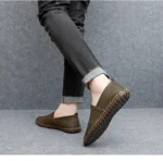 Jumpmore New style casual handmade moccasins Leather loafers Men Driving Shoes Size 39-48 - Image 42