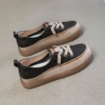 GKTINOO Women Sneakers Big Size 2026 Spring New Genuine Leather Loafers Women Casual Lace-up Women's Nurse Shoes - Image 2
