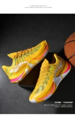 Wear resistant cushioned basketball sneakers lightweight non slip rubber simple all match breathable men outdoor athletic shoes - Image 18